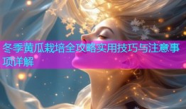冬季黄瓜栽培全攻略实用技巧与注意事项详解