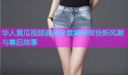 华人黄瓜视频直播全景揭秘带货新风潮与幕后故事