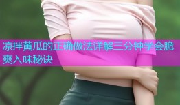 凉拌黄瓜的正确做法详解三分钟学会脆爽入味秘诀