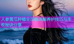 人参黄瓜种植全攻略详解养护技巧与丰收秘诀分享
