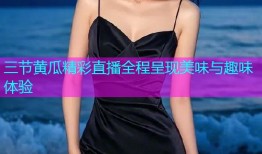 三节黄瓜精彩直播全程呈现美味与趣味体验
