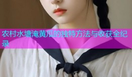 农村水塘淹黄瓜的独特方法与收获全纪录