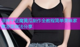 凉拌干豆腐黄瓜制作全教程简单美味家常凉菜做法分享