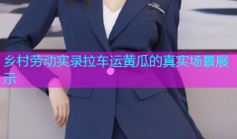 乡村劳动实录拉车运黄瓜的真实场景展示